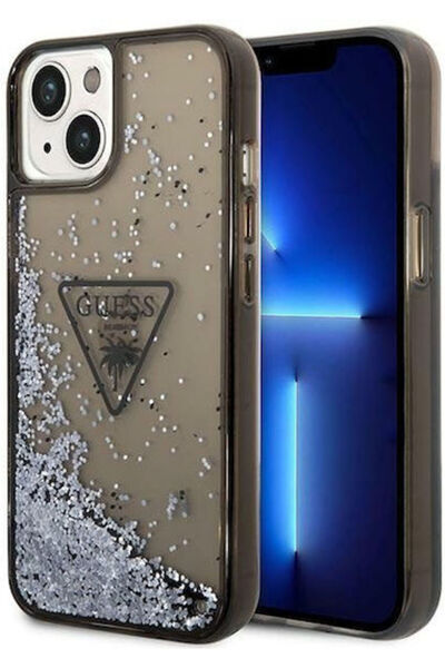 Guess Συλλογή Liquid Glitter Palm Πίσω Κάλυμμα Πλαστικό Μαύρο (iPhone 14) Κωδ...