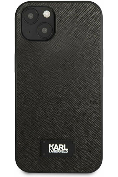 Karl Lagerfeld Saffiano Plaque Πίσω Κάλυμμα Συνθετικό Δέρμα Μαύρο (iPhone 13 ...