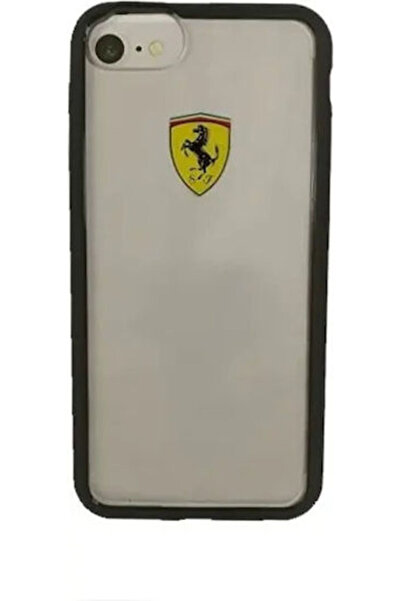 Ferrari Σκληρό Πλαστικό Πίσω Κάλυμμα Διαφανές / Μαύρο (iPhone SE 2022/2020) Κ...