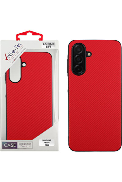 Other Volte-Tel Carbon Lift Πίσω Κάλυμμα Σιλικόνης Κόκκινο (Samsung A26 5G)