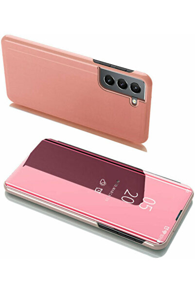 Hurtel Husă transparentă tip carte din plastic roz (Galaxy S22+)