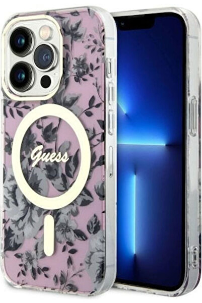 Guess MagSafe Πίσω Θήκη Σιλικόνης Ροζ (iPhone 14 Pro) Κωδικός: GUHMP14LHCFWSP