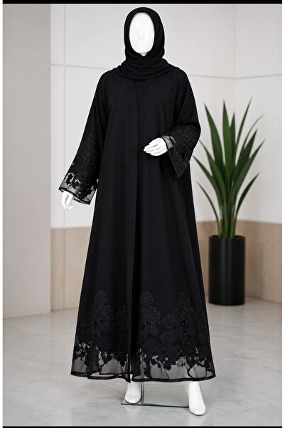 NOUR Abaya Rose Fabric Royal Fabric Vietnamese Fabric Embellishments Rhinesto...