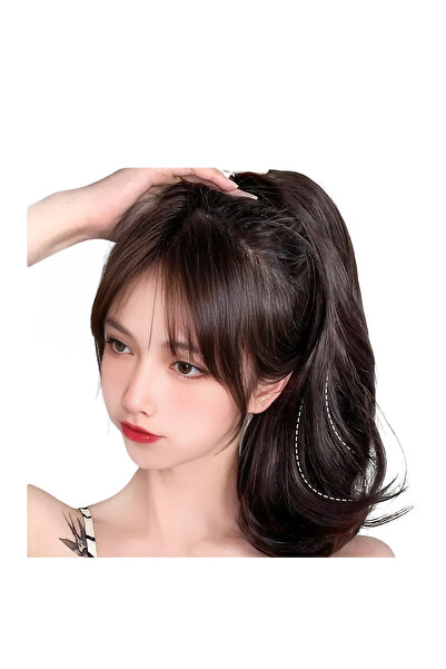 ROAISS Micro Curl Ponytail Extension Mini Claw Clip Natural Ponytail Wig Synt...