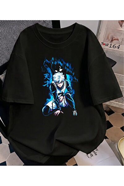 Toum Tricou oversize unisex cu imprimeu Anime BlueLock Nagi