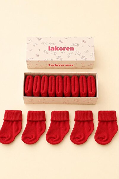 Lakoren جوارب أطفال حديثي الولادة فاخرة من القطن العضوي، عبوة من 5 قطع