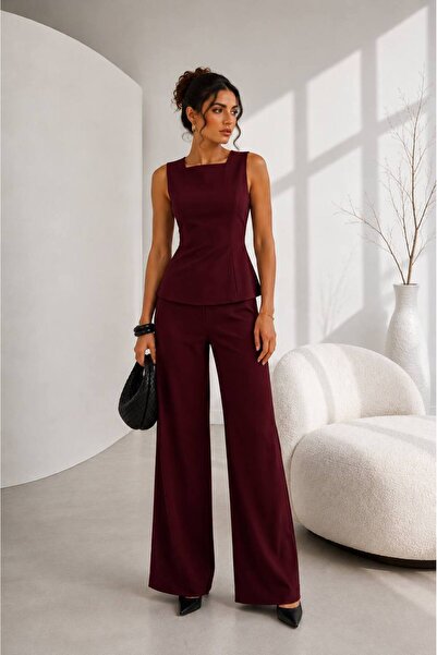 ÇEÇİM Ženska bluza sa lepršavim krojem i set pantalona