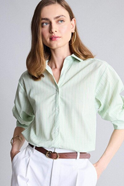 DeFacto Regular Fit Shirt with Collar and Stripes, Long Sleeve Shirt H7942Ax26Sm