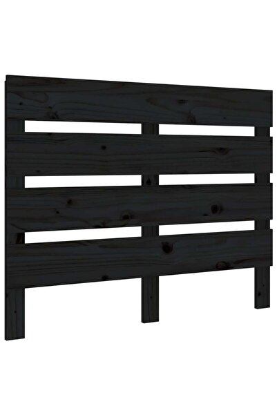 vidaxl Tăblie de pat, negru, 100x3x80 cm, lemn masiv de pin