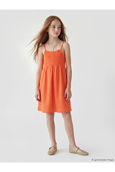 LC Waikiki Esvab • Modern & Distinctive Square Collar Girl's Dress