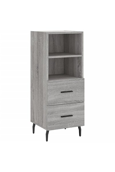 vidaxl Servantă, gri sonoma, 34,5x34x90 cm, lemn compozit