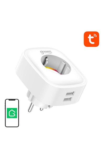 Gosund Priză inteligentă Wi-Fi cu 2 porturi USB pentru smartphone-uri, 16A, c...