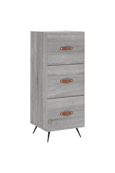 vidaxl Servantă, gri sonoma, 34,5x34x90 cm, lemn compozit