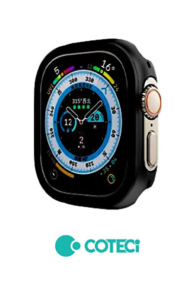 COTECi Θήκη Προστασίας Blade Αλουμινίου + TPU για Apple Watch 49mm Μαύρο