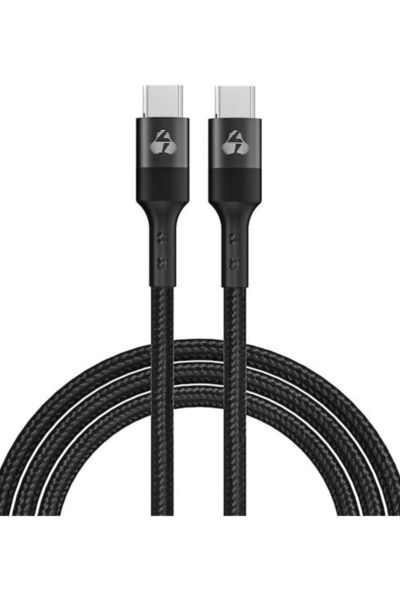 POWERTECH Πλεγμένο Καλώδιο USB 2.0 USB-C Αρσενικό - USB-C 60W PD Μαύρο 0.6μ P...