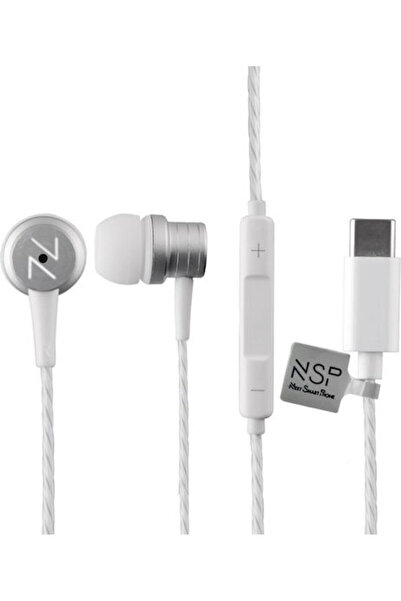 NSP HN28 Ενδοωτικά ακουστικά handsfree με υποδοχή USB-C Λευκό