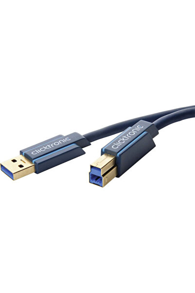 CLICKTRONIC Καλώδιο USB 3.0 1.8μ A-αρσενικό σε B-αρσενικό Μπλε