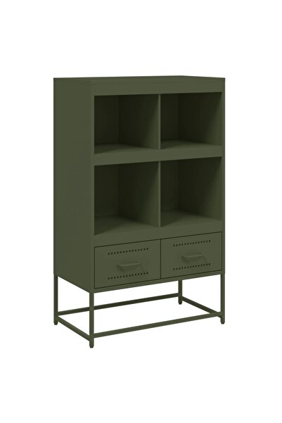 vidaxl Dulap înalt, verde măsliniu, 68x39x111,5 cm, oțel