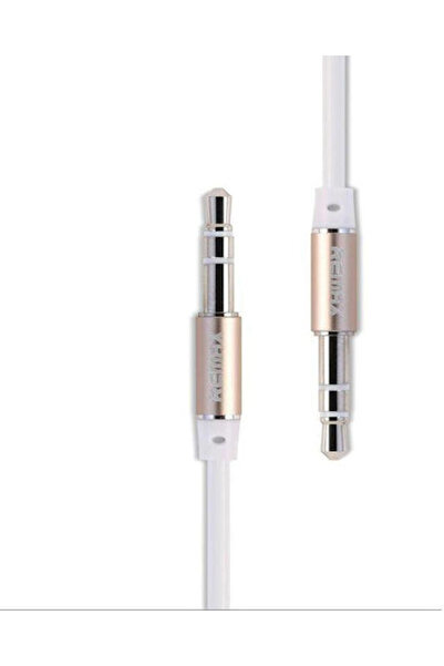 Remax Καλώδιο Jack 3.5mm Αρσενικό - Αρσενικό 3.5mm Λευκό 1μ με επιχρυσωμένα α...