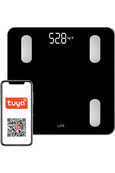 Life Έξυπνη Ζυγαριά Μπάνιου Workout Smart 180 κιλά Καφέ