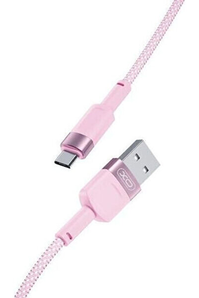 Xo Καλώδιο USB 2.0 σε micro USB, κανονικό, 1μ, ροζ