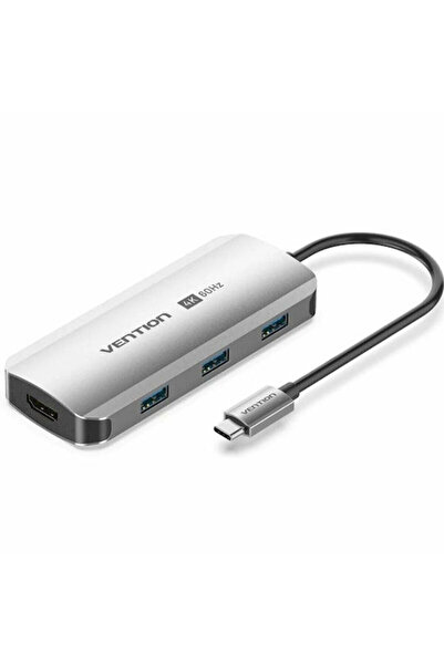 Vention TQDHB USB-C Σταθμός Σύνδεσης με HDMI 4K PD Ασημί