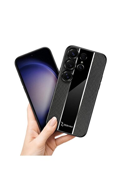 Zebana Samsung Galaxy S26 Ultra Uyumlu Kılıf Premium Deri Kılıf Siyah