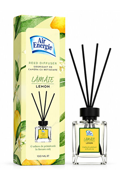 ENERGIE Air Reed Diffuser Lămâie (Lemon) 100 ml – Odorizant de cameră cu beți...