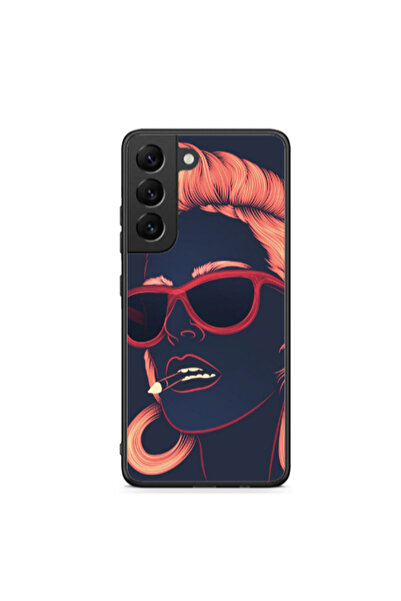 Other Samsung S22 Plus Girl retro Black Glossy Θήκη