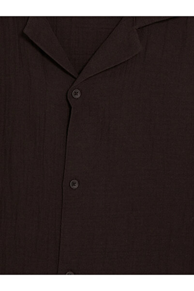 LC Waikiki Brown Regular Fit Muslin Men's Shirt