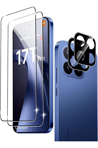 Rivor Xiaomi Mİ 17T Pro Uyumlu Ekran Koruyucu 9D Kısa Cam +Kamera Koruyucu Çi...