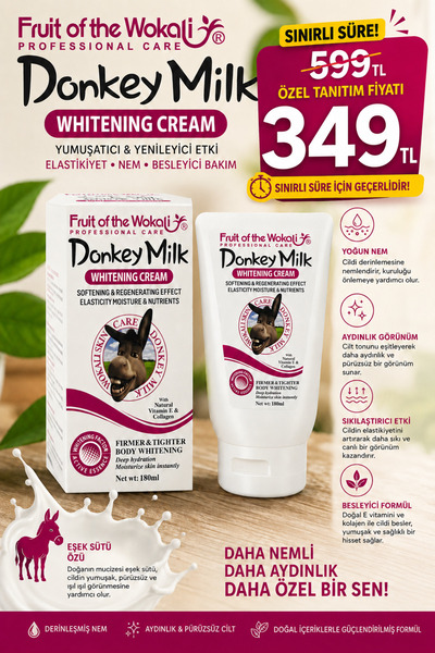 Arenist Fruit of The Wokali Donkey Milk Cream 180 ML Eşek Sütü Özlü Nemlendir...