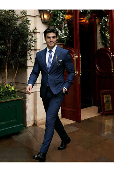 Generic 2 Piece Premium Slim Fit Business Suit for Men