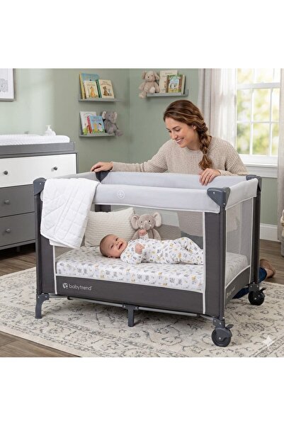 babytrend سرير أطفال متنقل من نوريزري سنتر، طراز توينكل ميدنايت، خفيف الوزن، ...