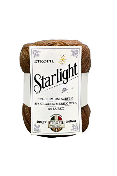 Etrofil Star Light pređa za pletenje karamel smeđa 75% premium akril 20% orga...