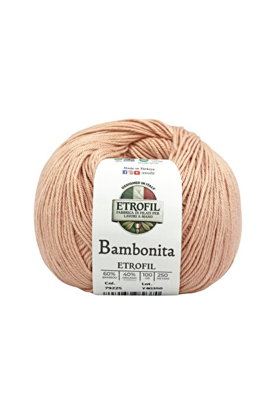 Etrofil Bambonita Knitting Yarn Skin Color 60% Bamboo 40% Organic Cotton 100g...