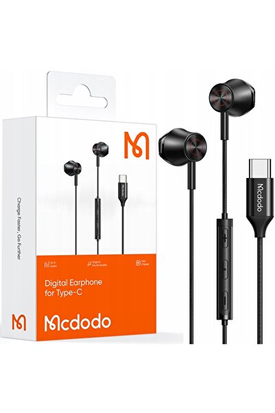 Mcdodo Wired Earphone Headphones With Microphone With Usb-C Dac