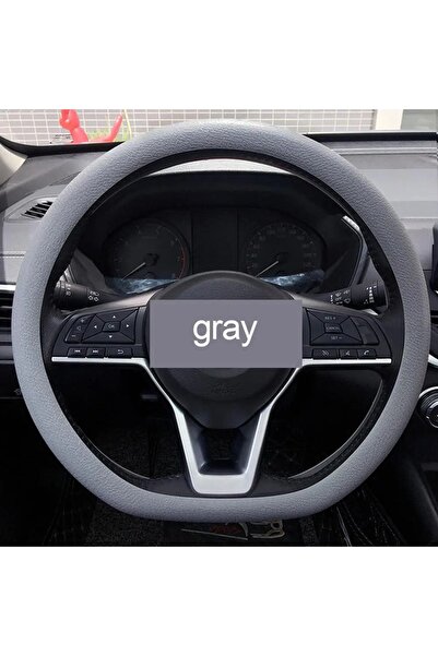 EasyLife Universal Car Steering Wheel Cover Soft Anti Slip Breathable Grip Gray