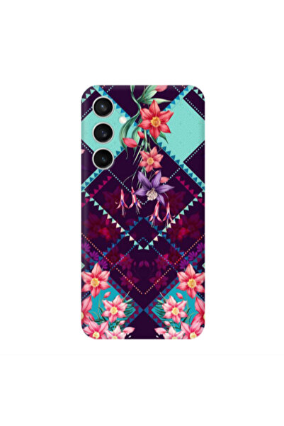 Other Samsung S24 Plus Checkered flowers Transparent Silicone TPU Θήκη