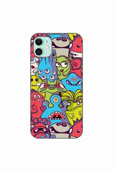 OEM Husa compatibila cu Apple iPhone 11 Silicon Gel Tpu Model Squishi Monsters