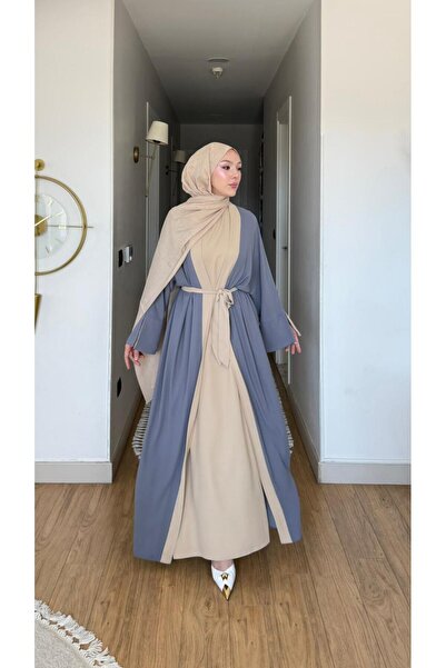 NİLNUR MODA عباية نور للموسم الجديد قطعتين مع حزام