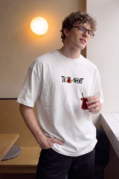 The Champ Clothing Ανδρικό μπλουζάκι oversize με στάμπα λευκό – Λαιμόκοψη ποδ...
