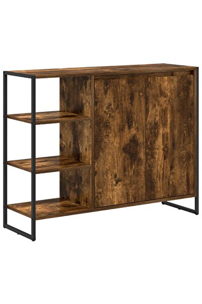 vidaxl Dulap lateral Stejar fumuriu 96.5 x 30 x 75 cm Lemn compozit
