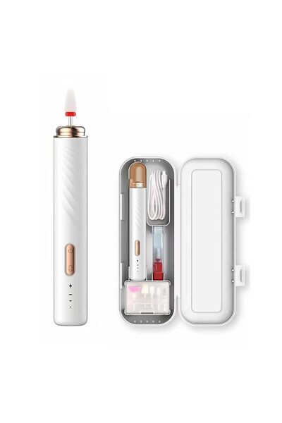 Arabest Portable Electric Nail Drill Machine, 3 Speeds, 500mAh, with 6 File H...