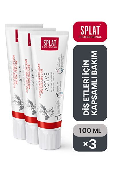 Splat Aktive Toothpaste Healthy for Gums Healthy Full Oral Care 100 ml 3 Pieces