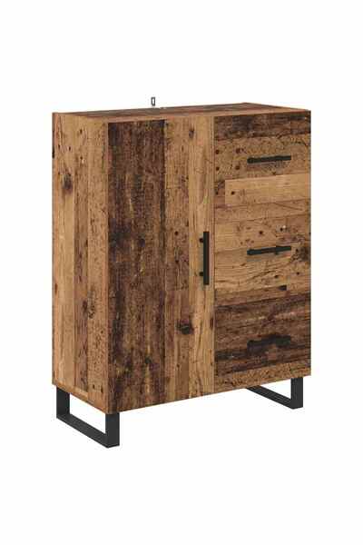 vidaxl Bufet Lemn Vechi 69,5 x 34 x 90 cm Lemn Ingineresc și Fier