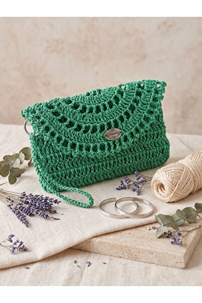 Talinhandmade Wicker Handbag 16X22 cm |   Handmade Knitted Clutch Bag with St...