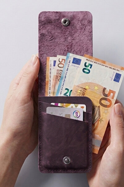 luvo 100% Real Leather Wallet Handmade Genuine Premium Leather Vertical Walle...