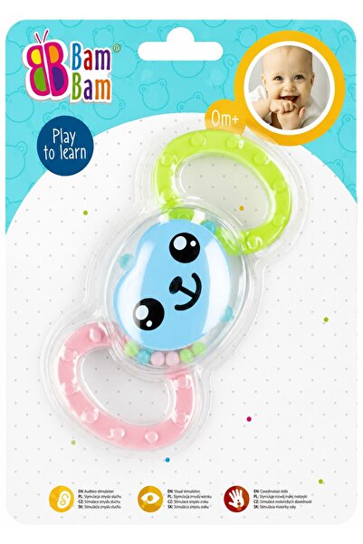 Bambam Интерактивна бебешка играчка дрънкалка и гризалка, за новородени – над...