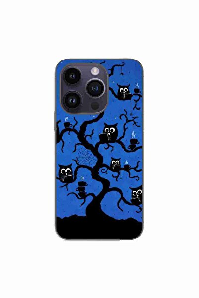 OEM Калъф, съвместим с Apple iPhone 14 Pro, силиконов гел TPU, с десен Хелоуи...
